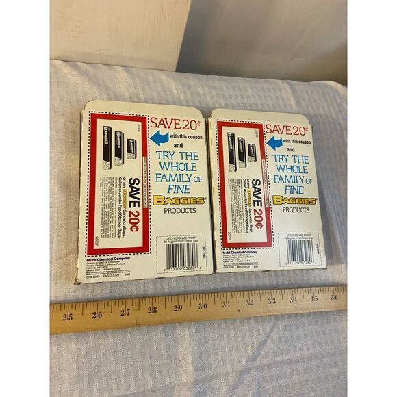 1994 Hefty freezer baggies new vintage pint 2 sealed boxes - Picture 2 of 2